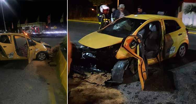 Aparatoso accidente dejó 3 personas heridas en el sur de Armenia