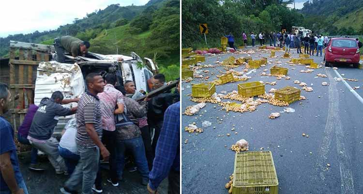 lesionado accidente puente helicoidal Calarcá