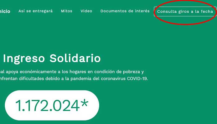 Se habilitó página Ingreso Solidario