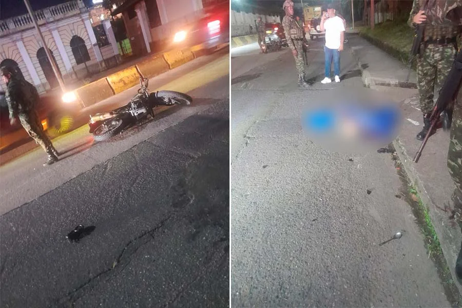 Peatón atropellado por moto La Estación Armenia