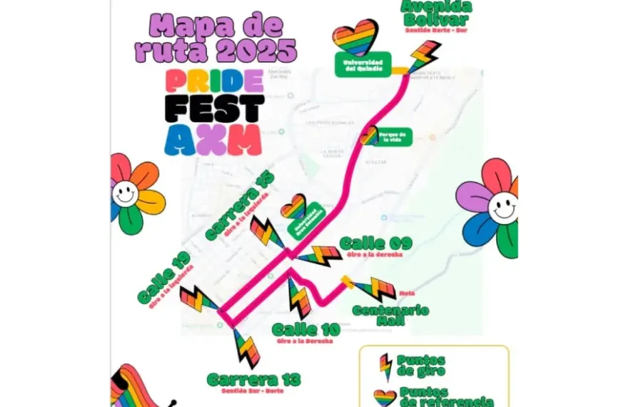 cierres viales Armenia Marcha del Orgullo LGBTIQ+