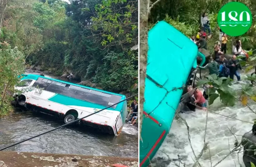 heridos accidente de bus vía Salento Cocora