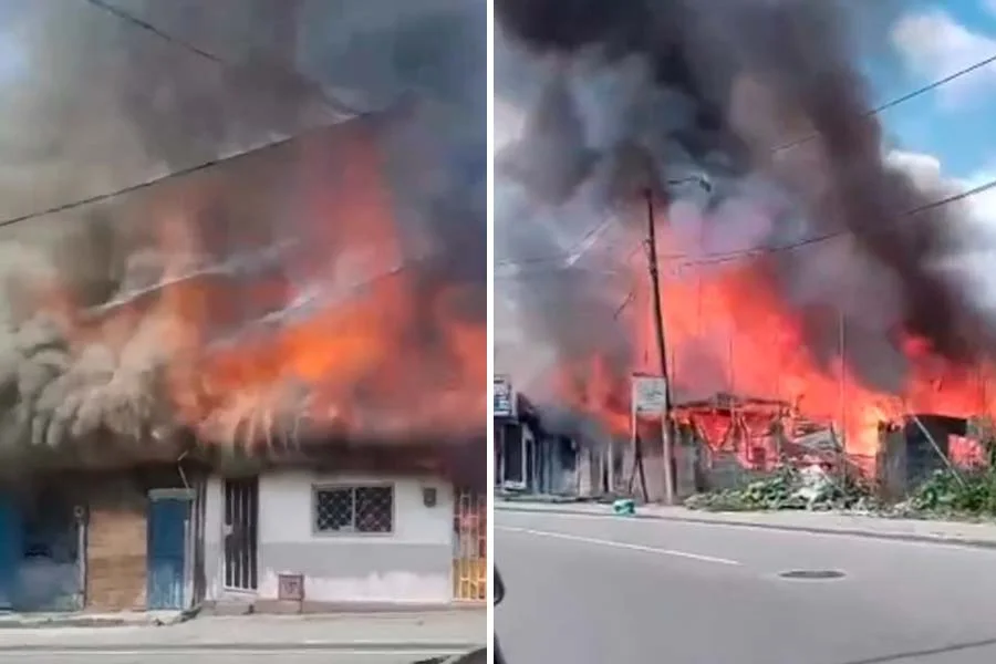 incendio en Armenia el Día del Padre