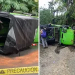Jeep volcado dos veces Filandia
