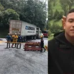 Policía murió en vía La Línea
