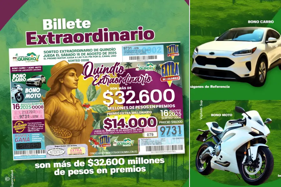 Lotería del Quindío y Extra de Colombia