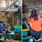 Trabajador atrapado deslizamiento rescatado en Armenia