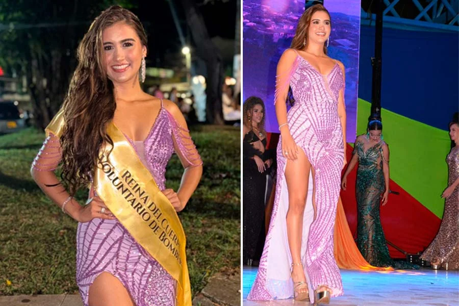 circasiana Reina Nacional de los Bomberos en Colombia