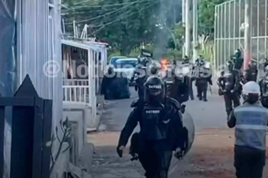 Disturbios en barrio de Circasia tras desalojo
