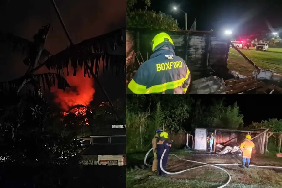 Incendio cancha Filandia bodega alcaldía
